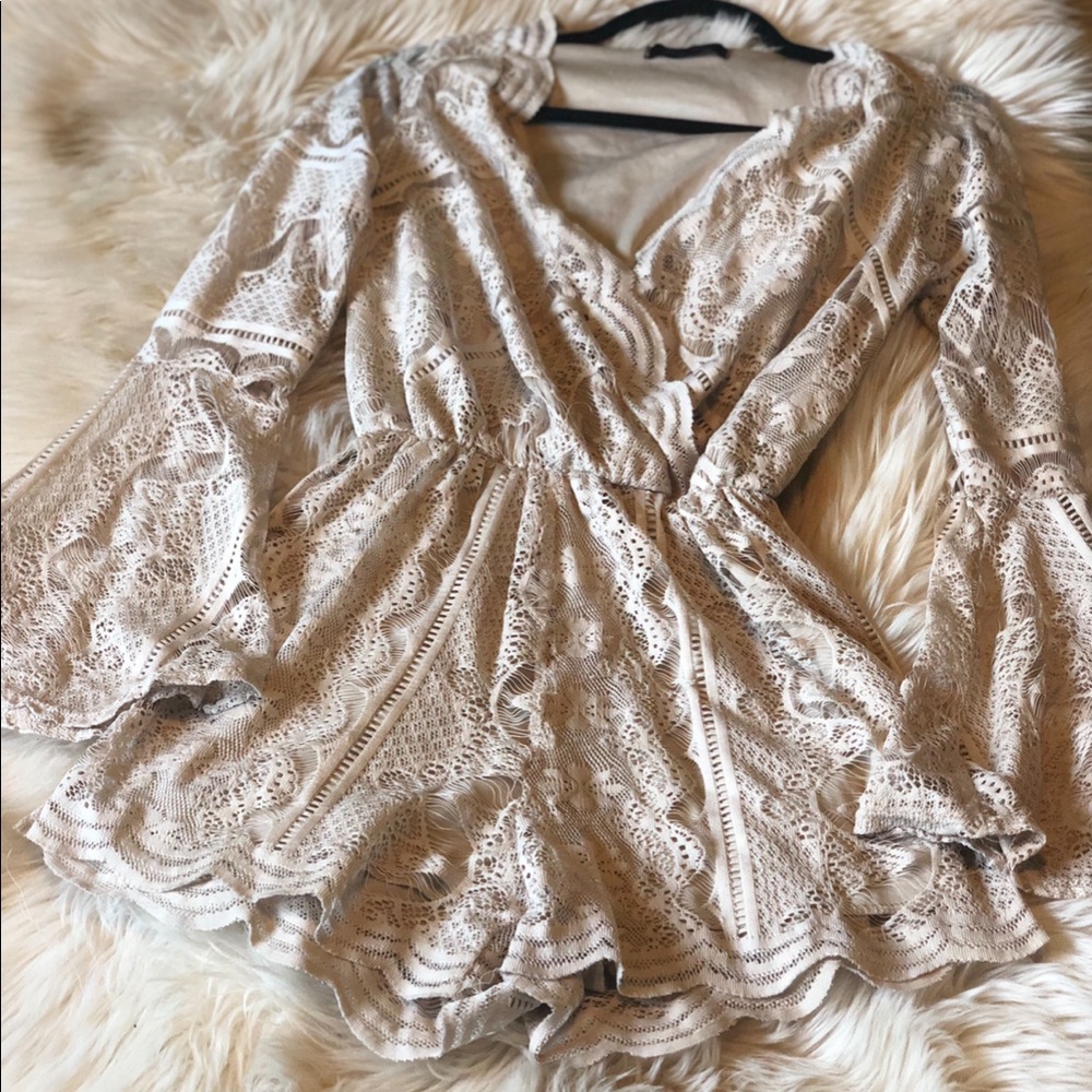 Ivory lace romper